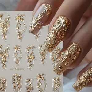 Gold Nail Art Stickers